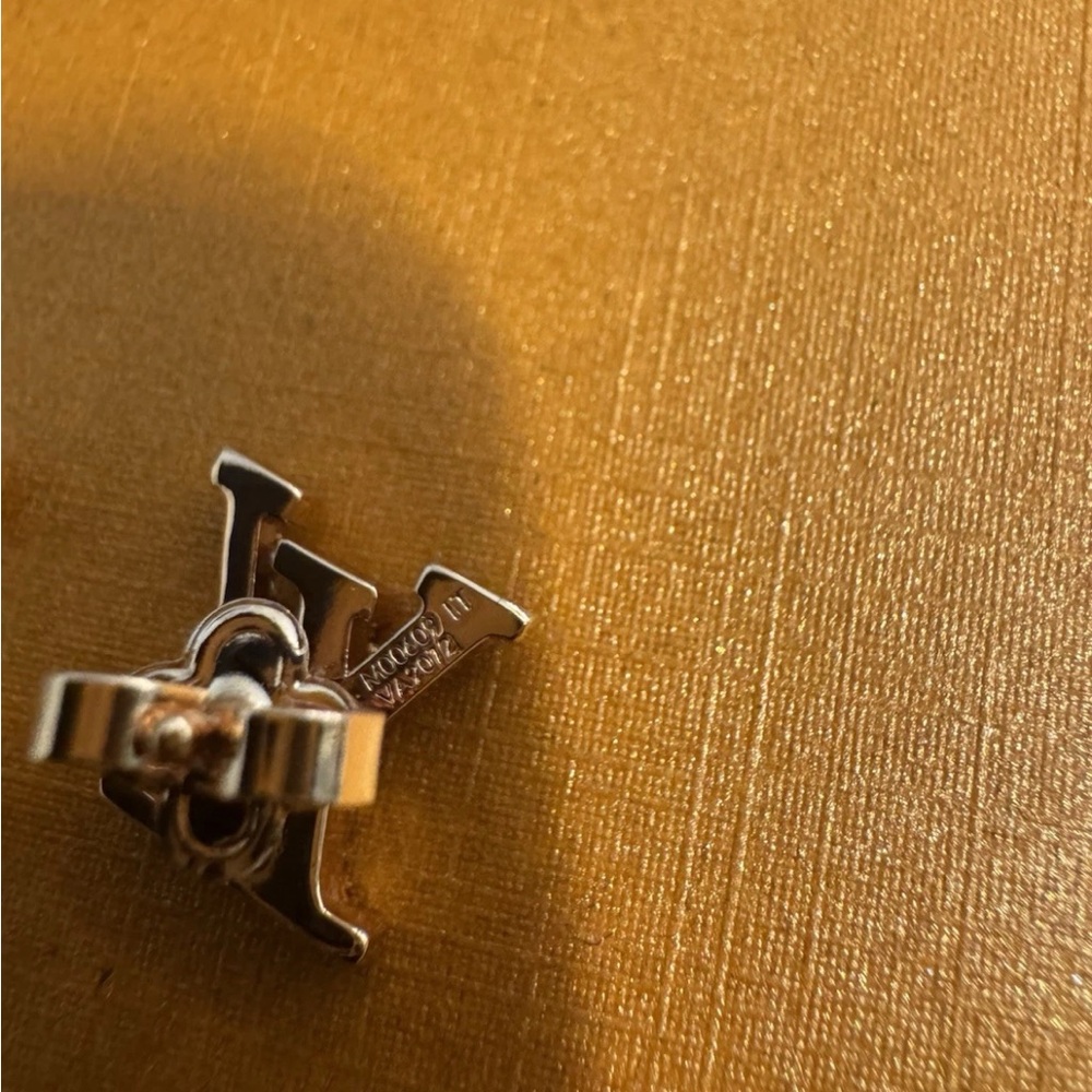 Louis Vuitton Rose Gold-Tone LV Monogram Earrings - Picture 4 of 7